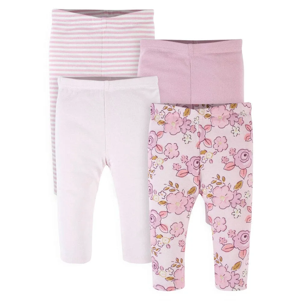 4-Pack Baby Girls Floral Pants