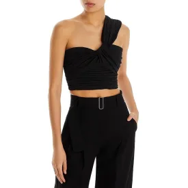 A.L.C. Womens One Shoulder Crop Top Cold Shoulder