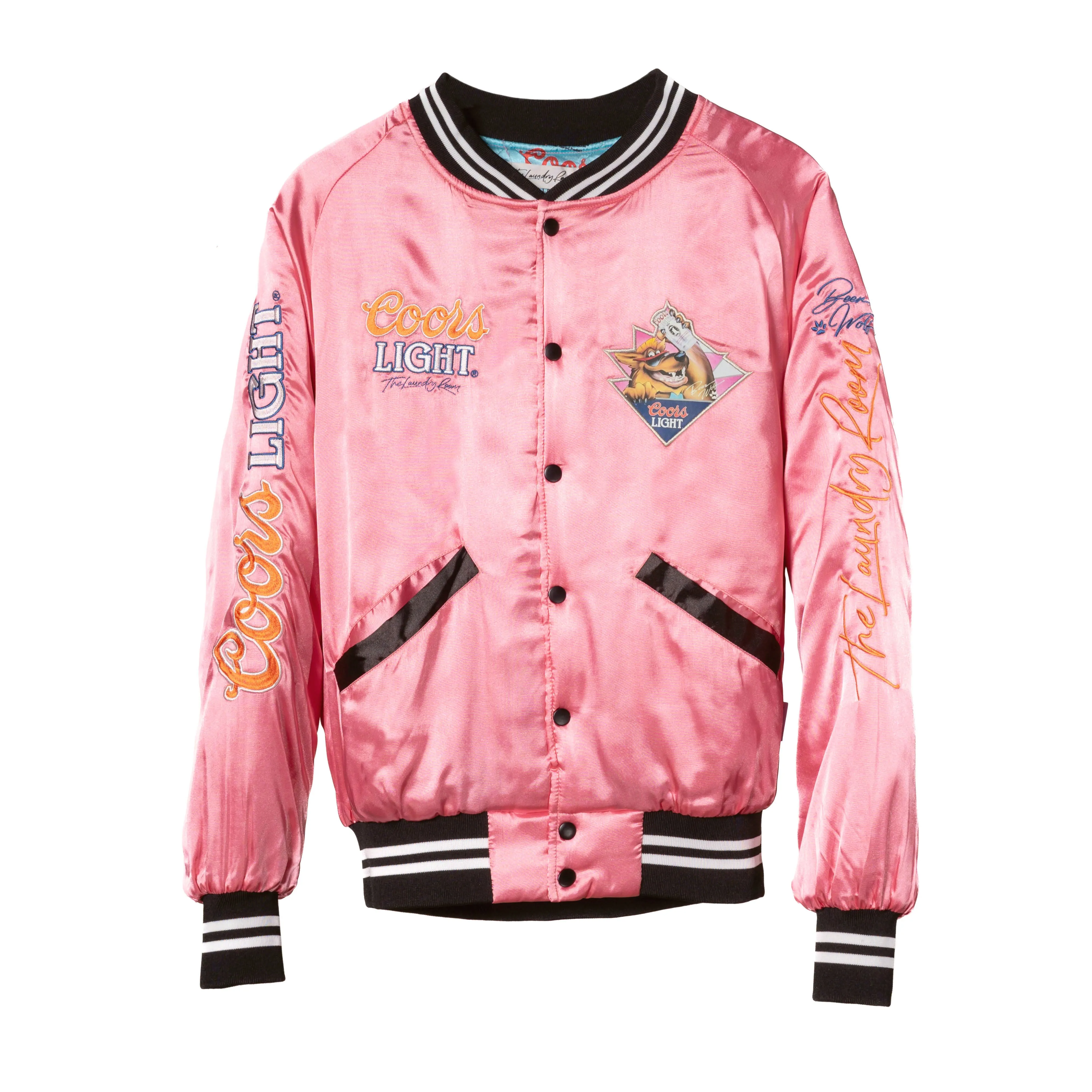 Beer Wolf Time - Stadium Jacket - Blush Pink