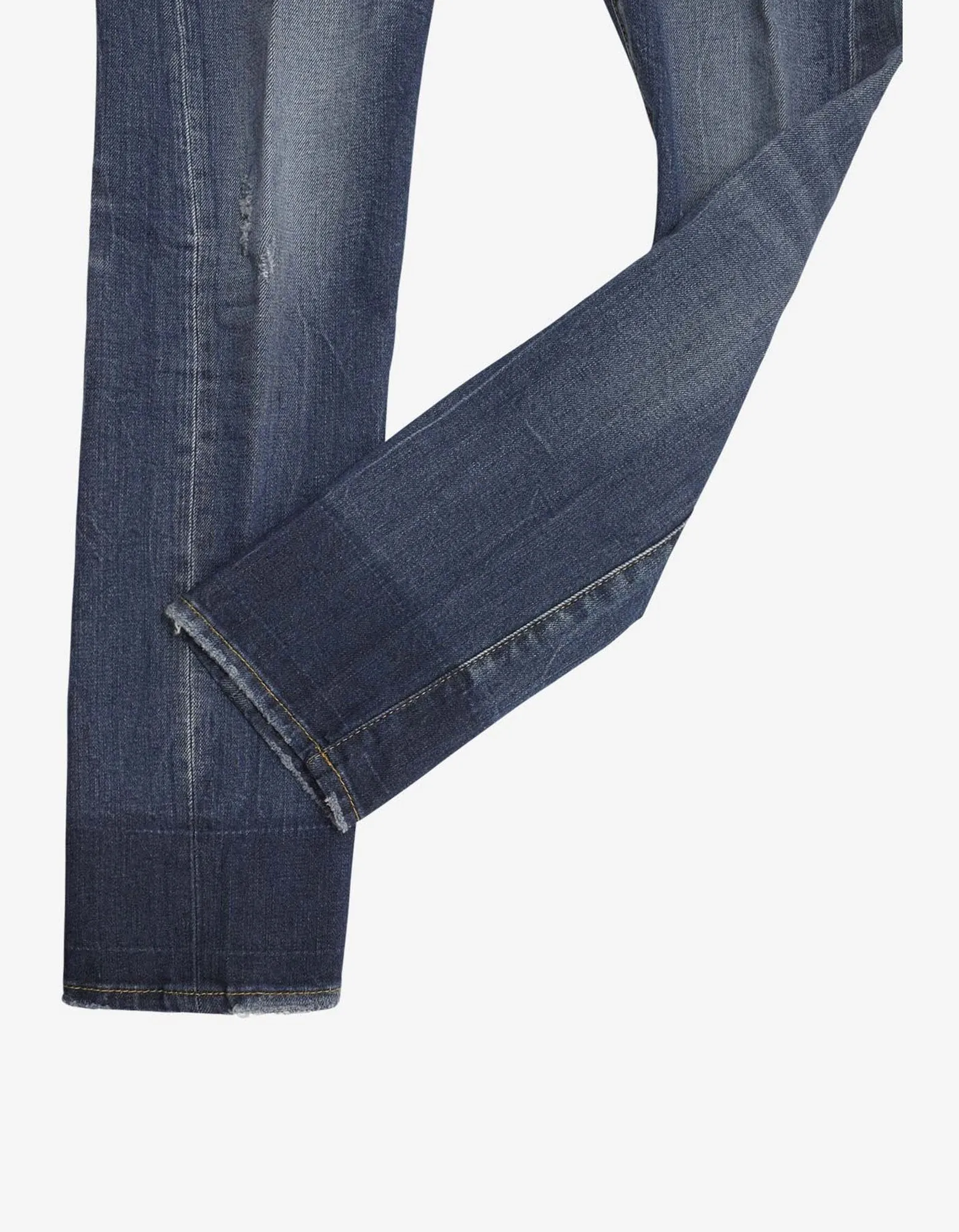 Blue Distressed Sexy Twist Jeans