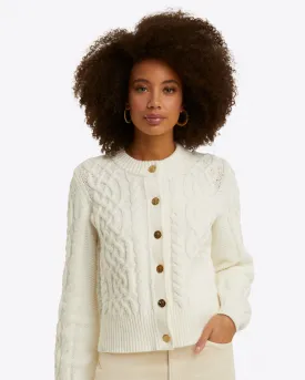 Cable Knit Cardigan in Cotton