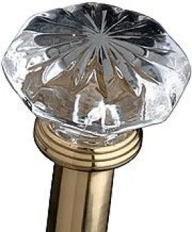 Clear Glass Crystal Walking Stick