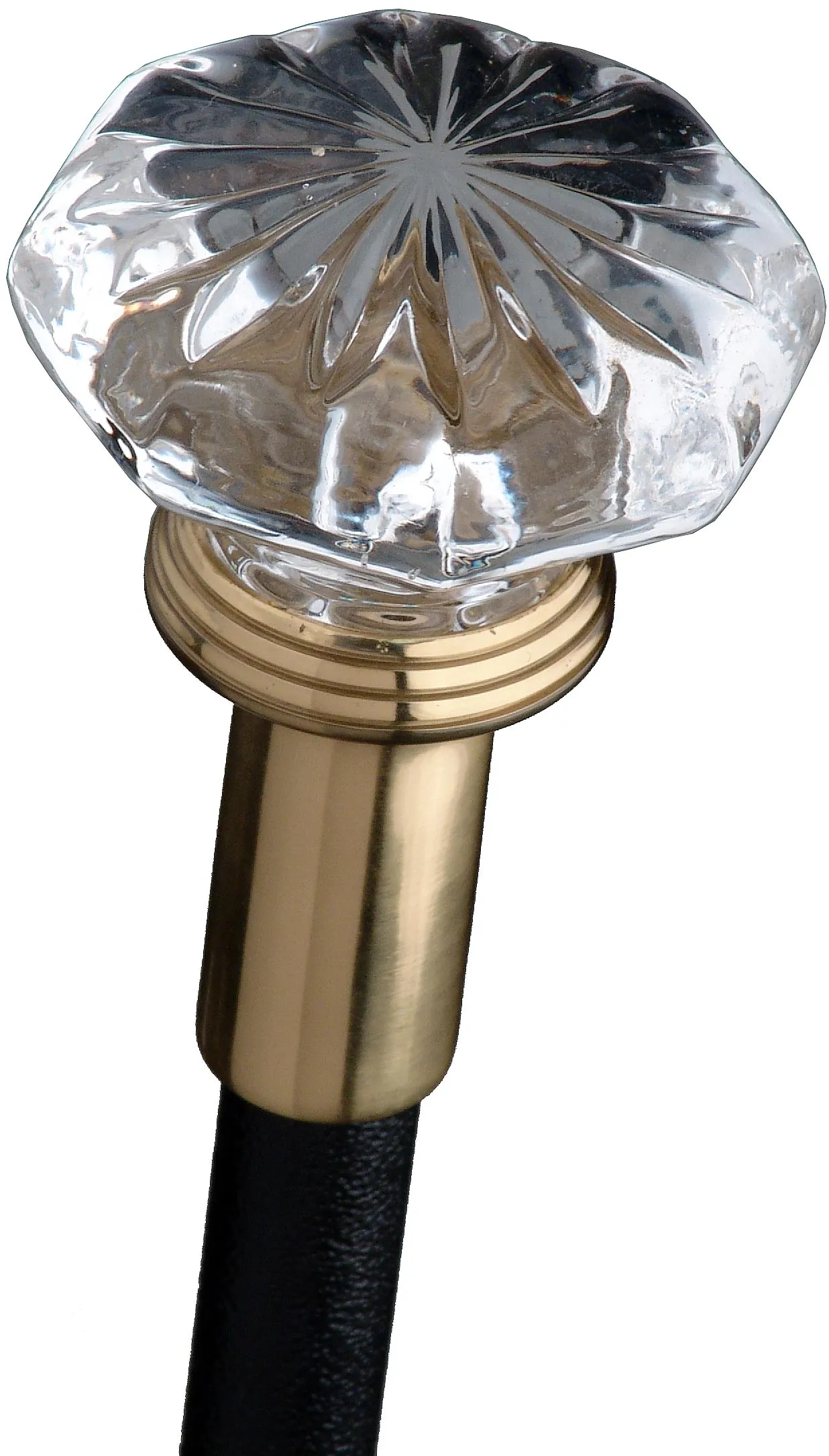 Clear Glass Crystal Walking Stick