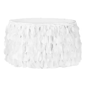 Curly Willow 17ft Table Skirt - White