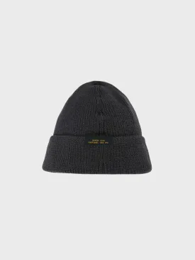 Dehen Wool Knit Watch Cap Dark Charcoal FW24