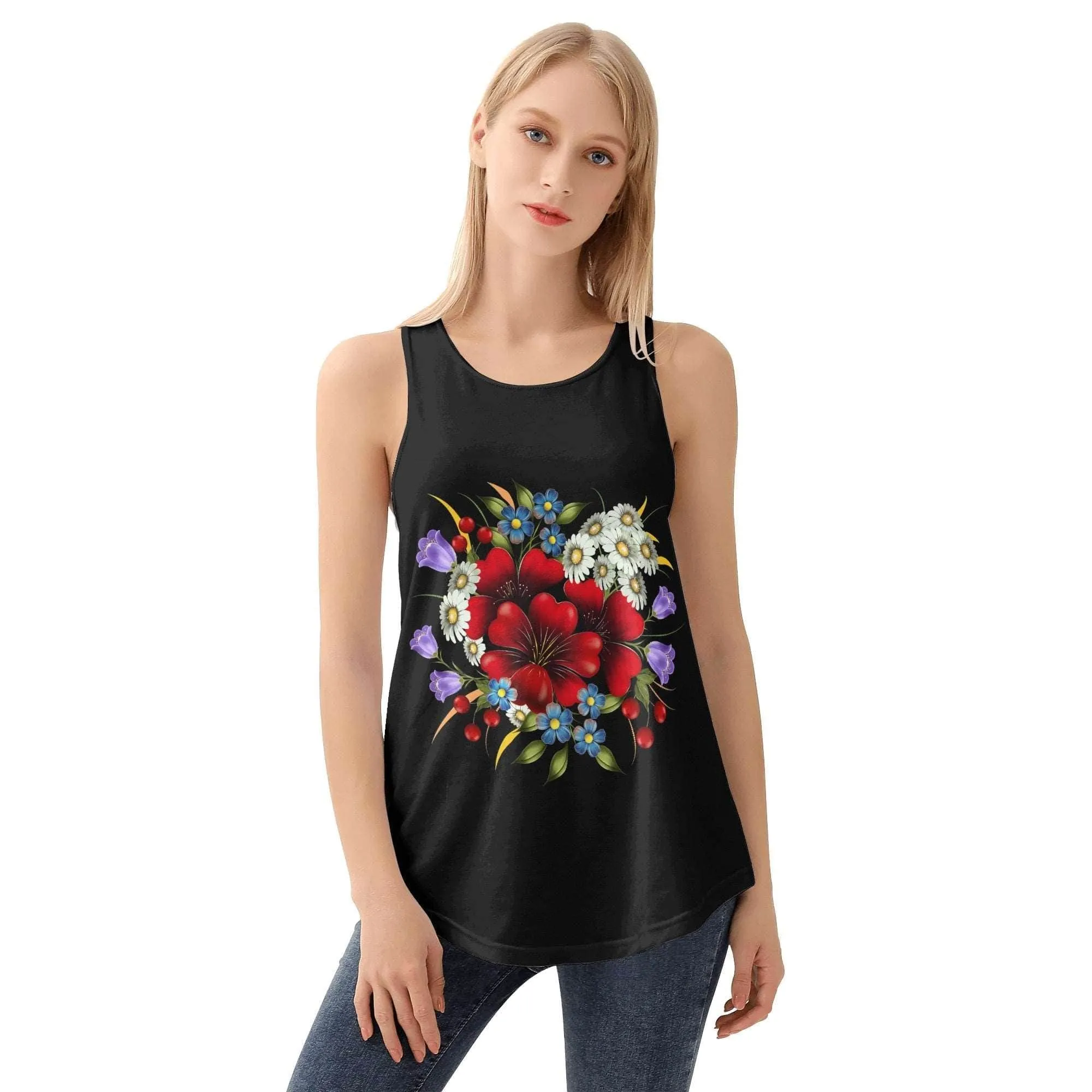 Floral Beauty Womens Racerback Tank Top