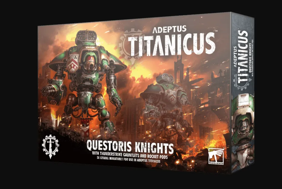 Games Workshop Adeptus Titanicus: Questoris Knights With Thunderstrike Gauntlets And Rocket Pods