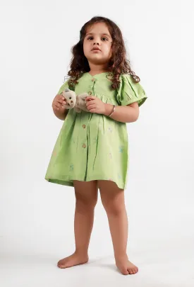 Green Dobby Dress