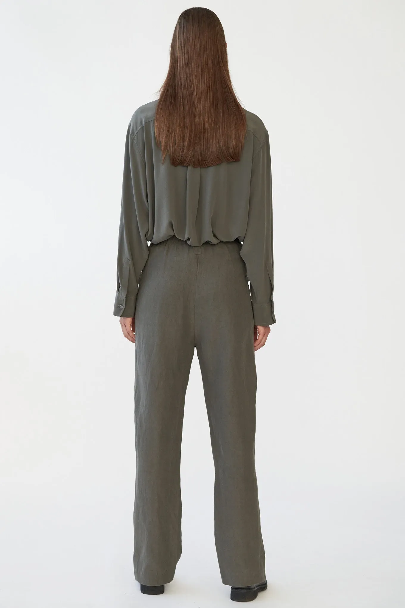 HARRY PANTS - SAGE GREY - SILK/LINEN