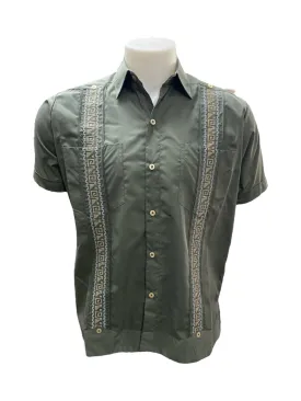 Men’s Linen Guayabera Olive Green