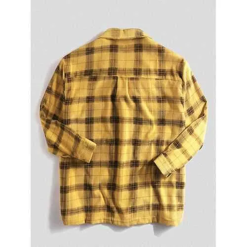 Mens Plaid Printed Casual Jackets