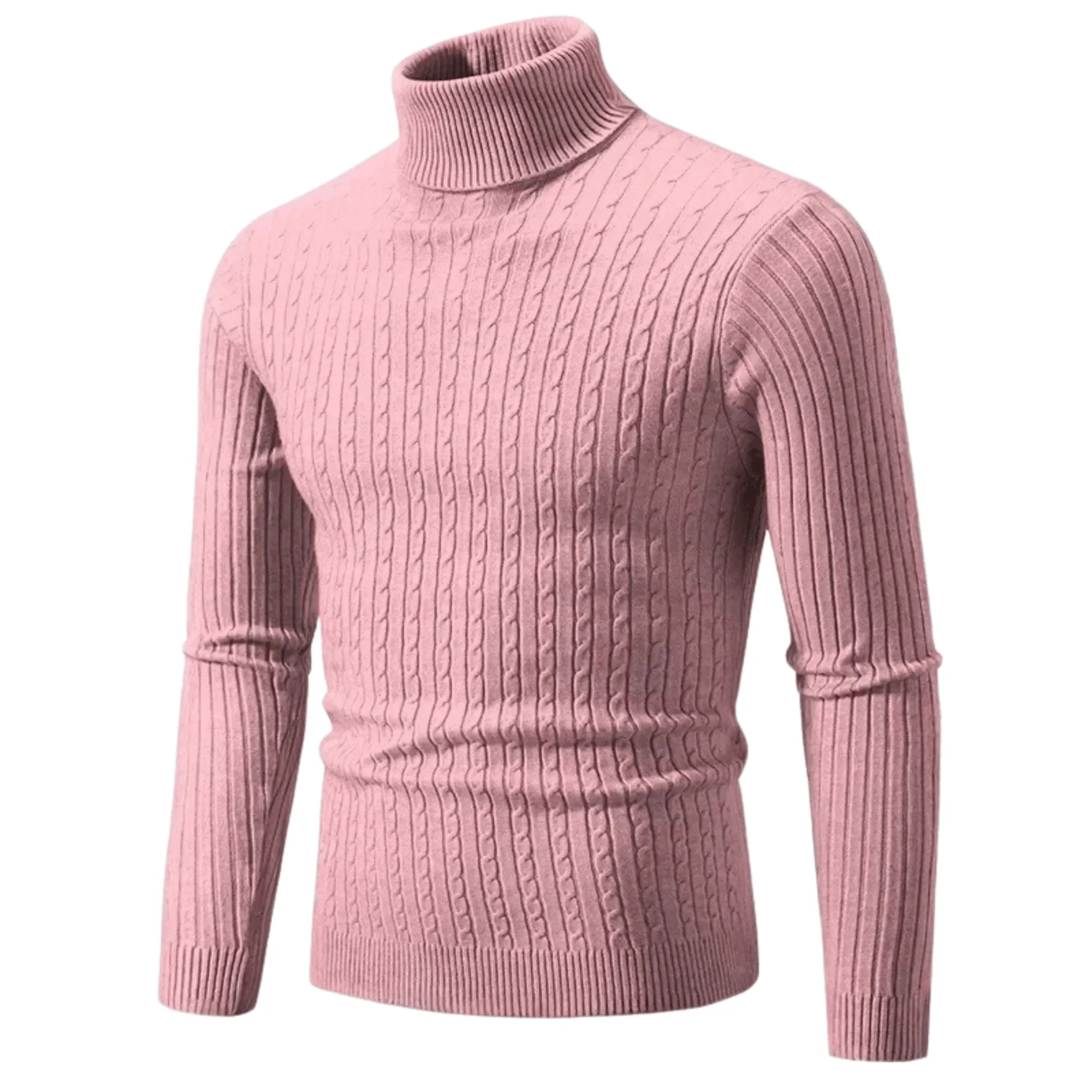 Men's Turtleneck Sweaters Solid Color Slim Fit Fashionable Pullover Mens Winter Outdoor Tops