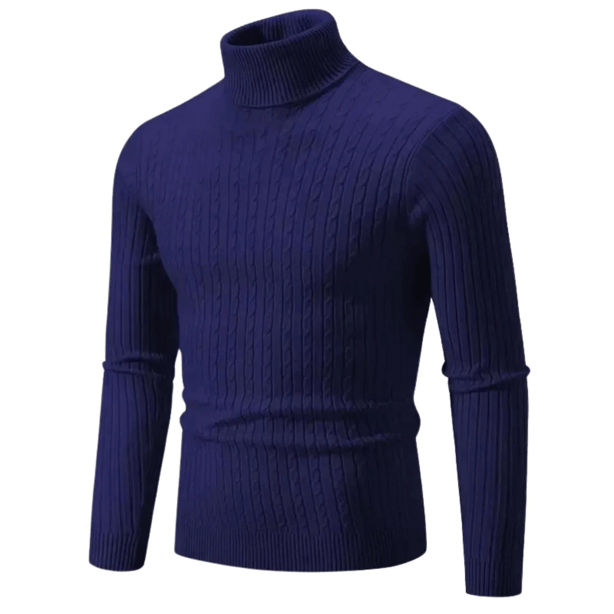 Men's Turtleneck Sweaters Solid Color Slim Fit Fashionable Pullover Mens Winter Outdoor Tops