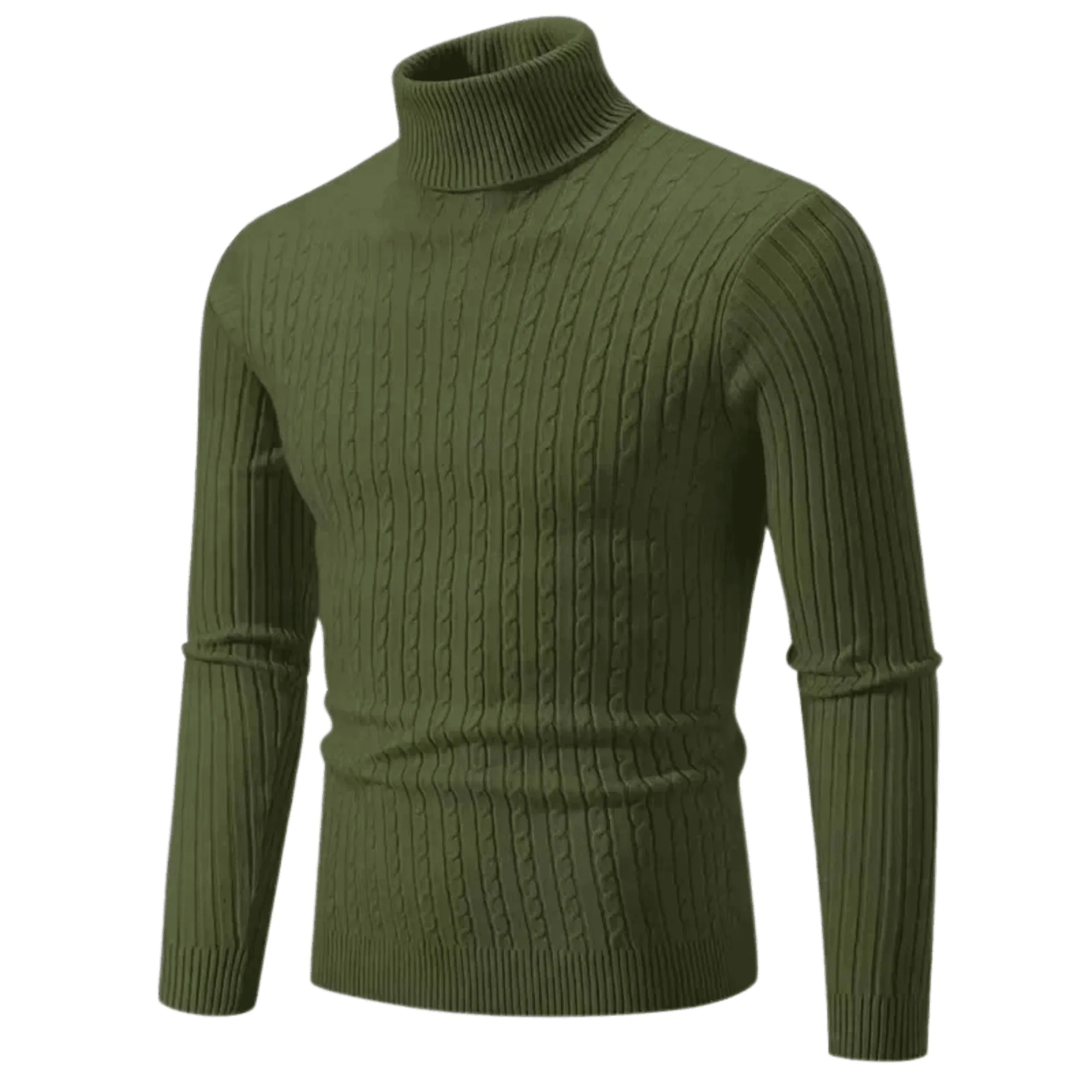 Men's Turtleneck Sweaters Solid Color Slim Fit Fashionable Pullover Mens Winter Outdoor Tops