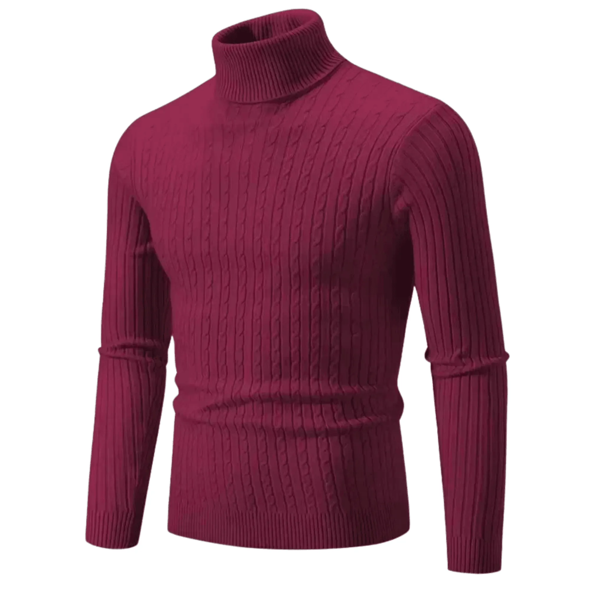 Men's Turtleneck Sweaters Solid Color Slim Fit Fashionable Pullover Mens Winter Outdoor Tops