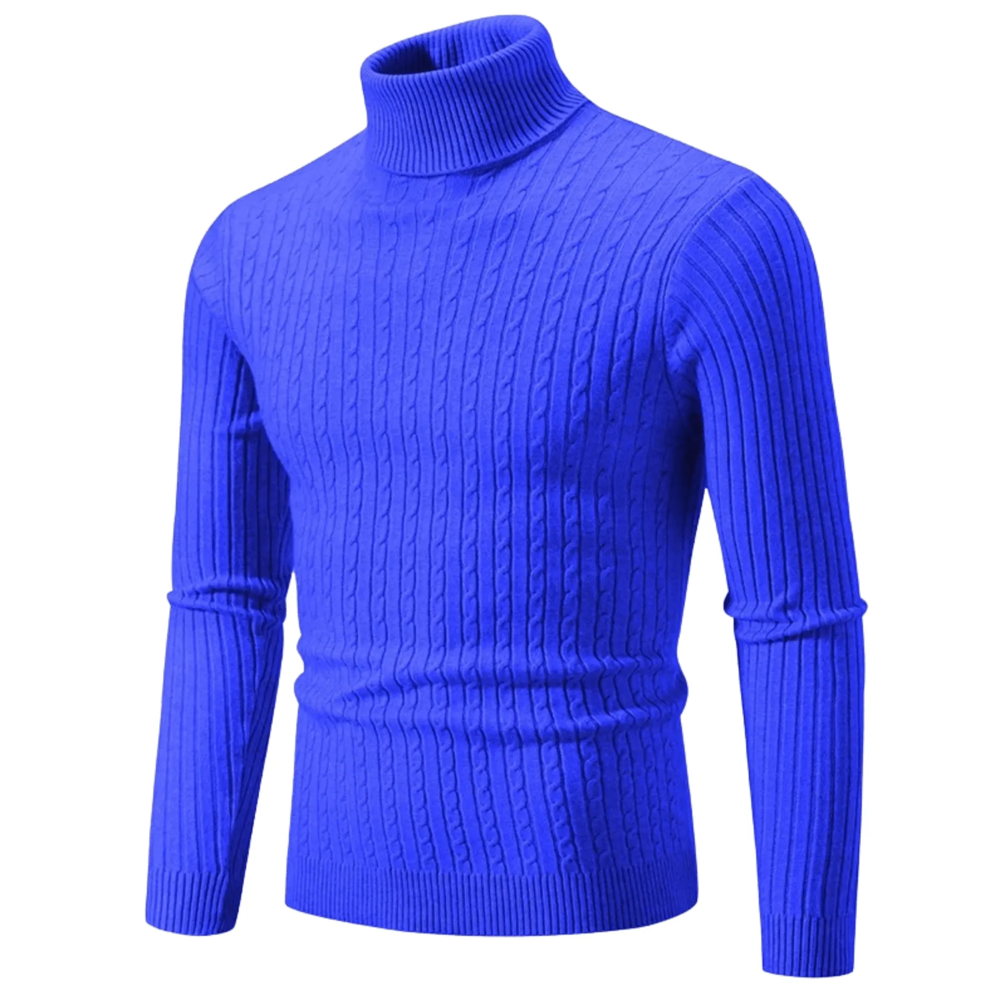 Men's Turtleneck Sweaters Solid Color Slim Fit Fashionable Pullover Mens Winter Outdoor Tops