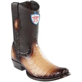 Men's Wild West Caiman Belly Dubai Toe Short Boot 279B8215