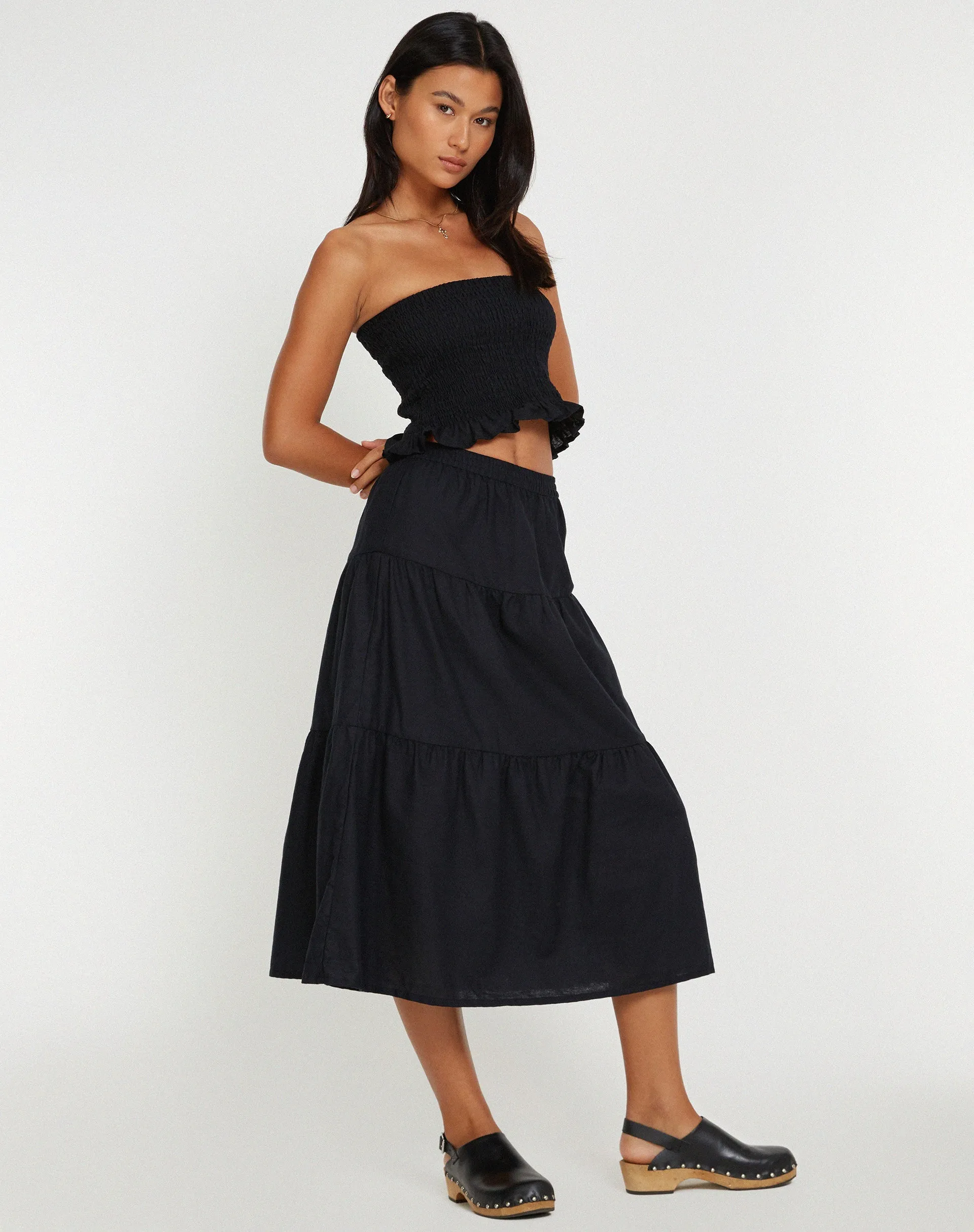 Midaxi Skirt in Black