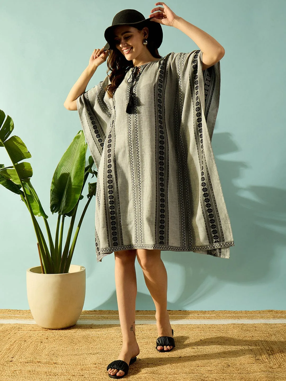 Nomadic Monochrome Daywear Kaftan