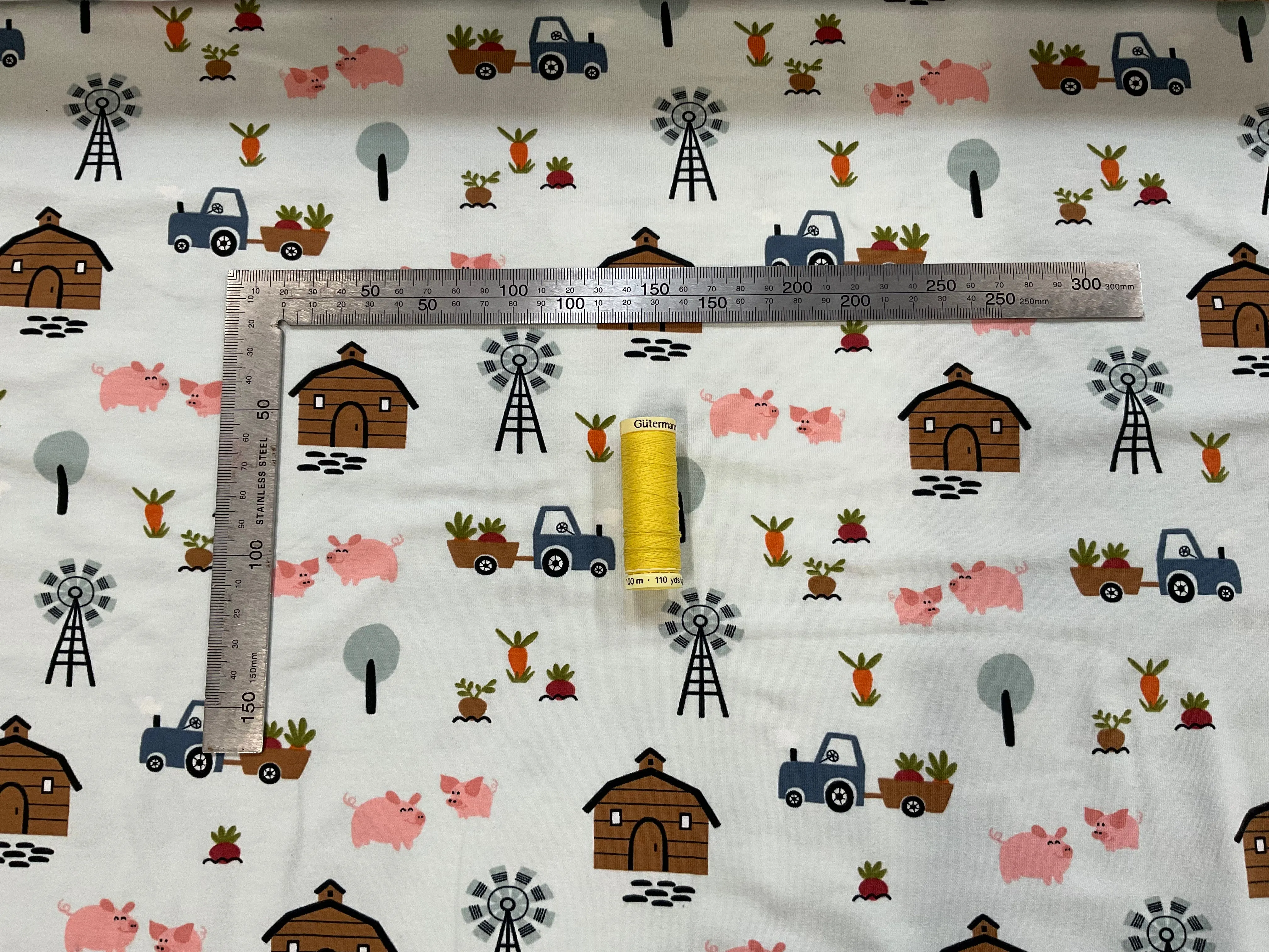 On the Farm Cotton Jersey Fabric