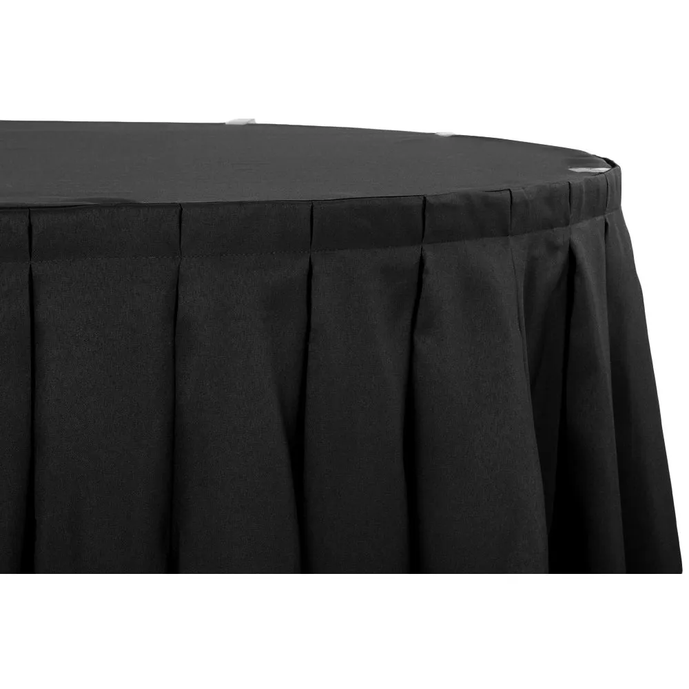 Polyester 14ft Table Skirt - Black