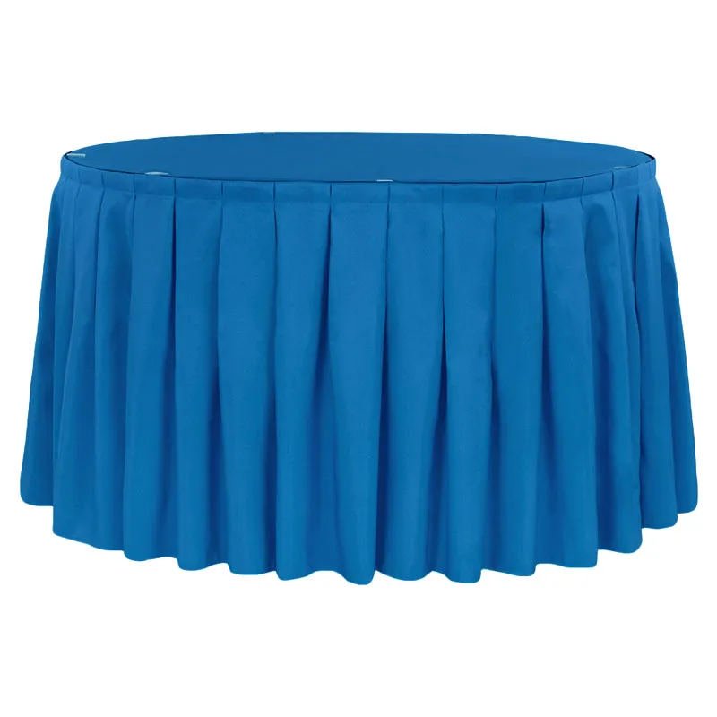 Polyester 21ft Table Skirt - Royal Blue