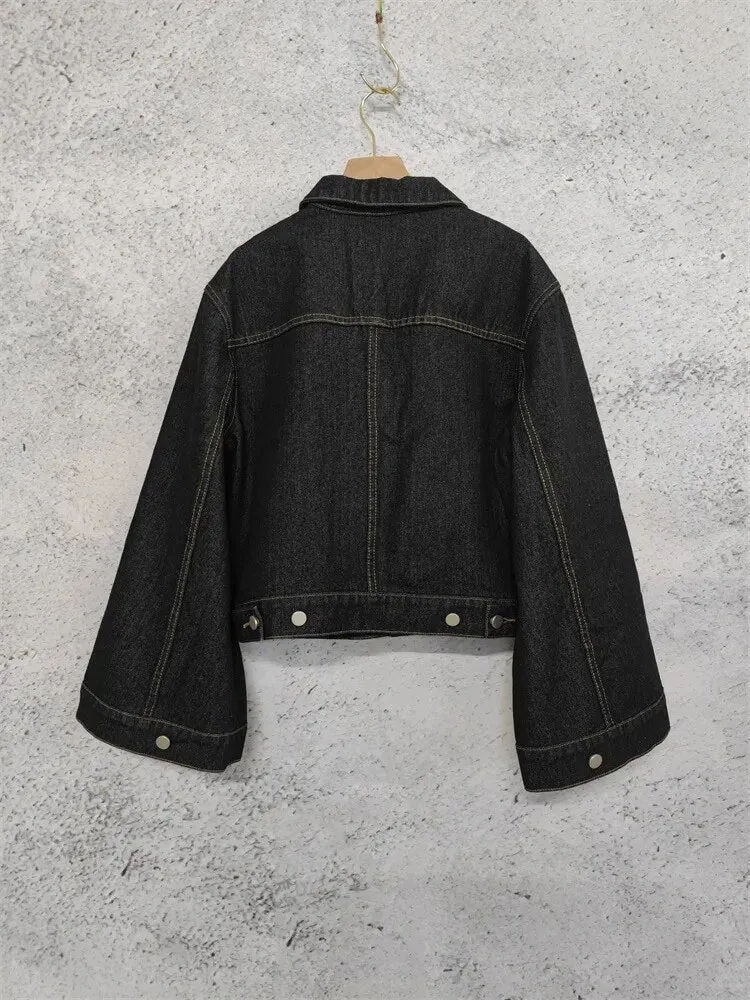 Pre Order:  Classic Denim Short Loose Jacket