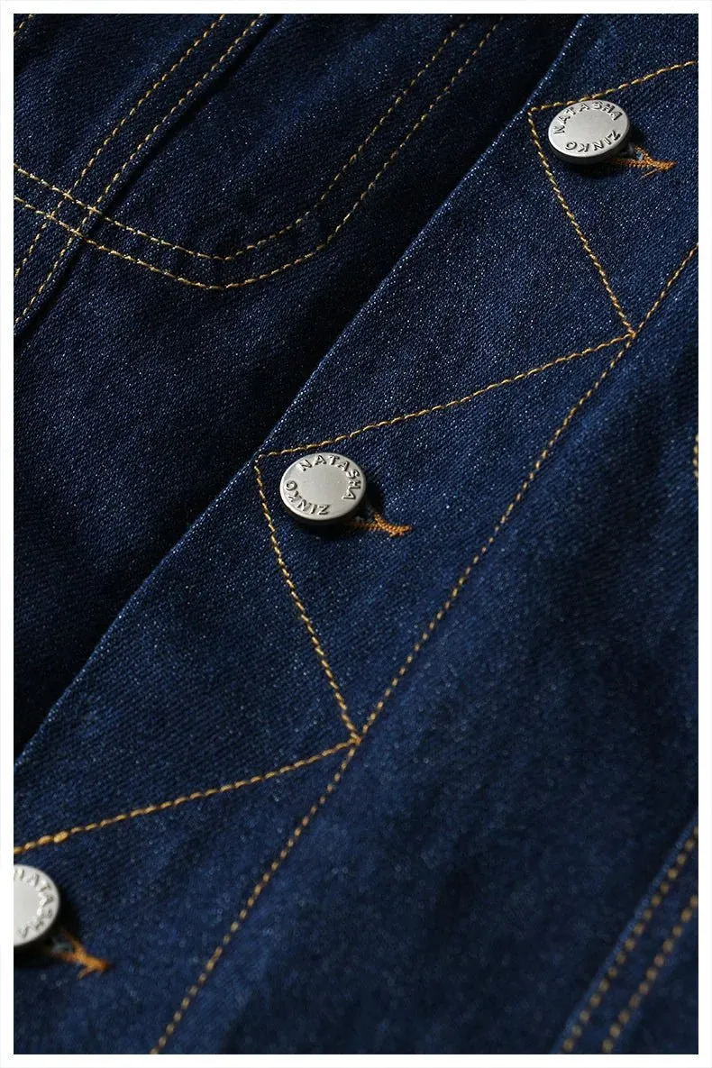 Pre Order:  Puff Sleeves Denim Jacket