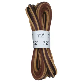 Premium Brown Leather Boot Laces - 1/8 Inch Thick 72 Inches Long