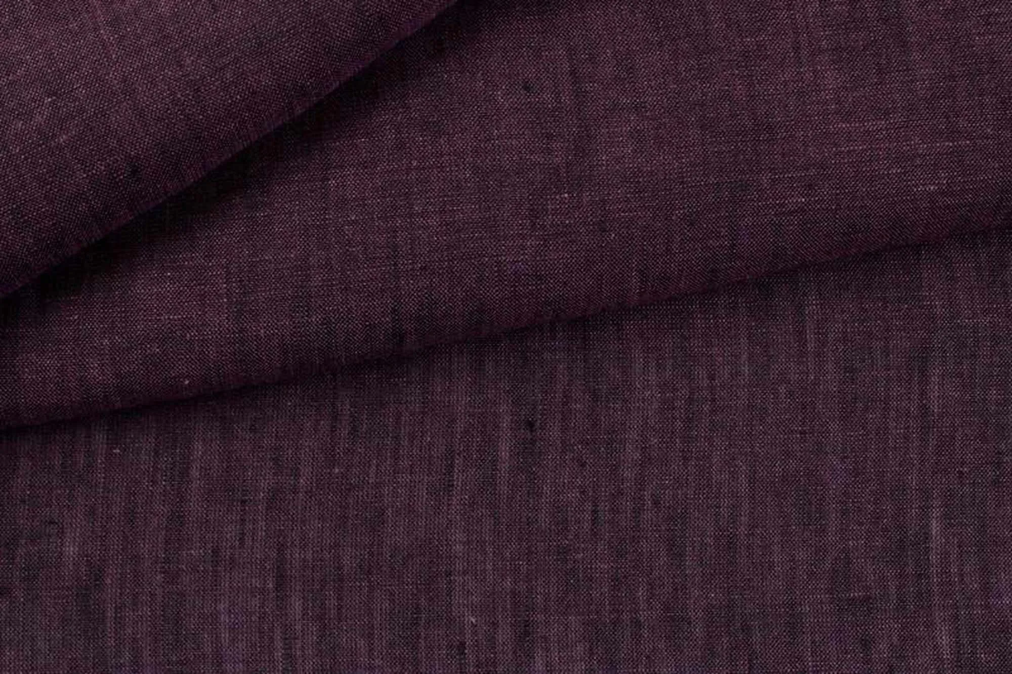 Premium Light-weight Linen - Yarn dyed - Melange Purple/Black