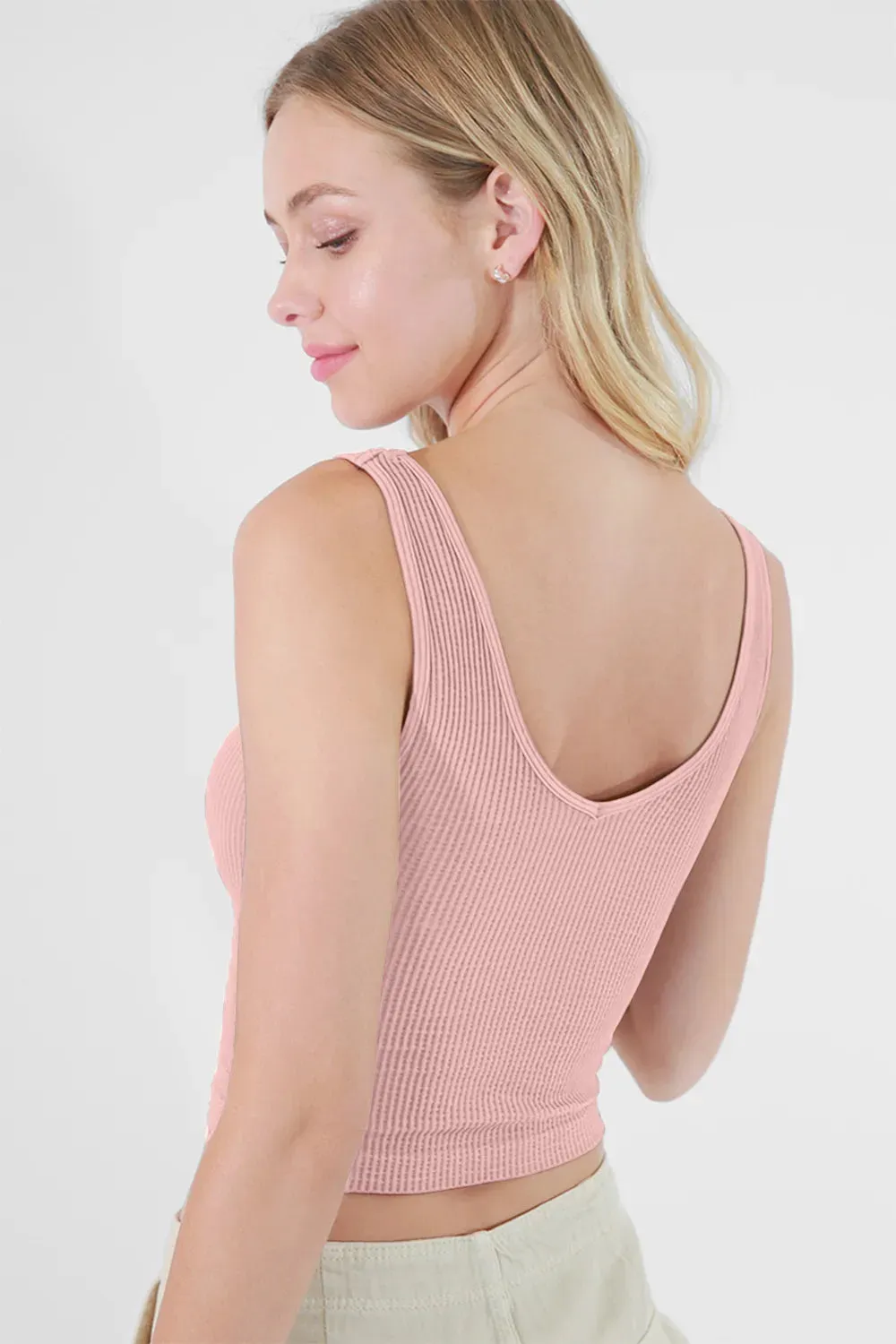 Ribbed Wide Strap Tank