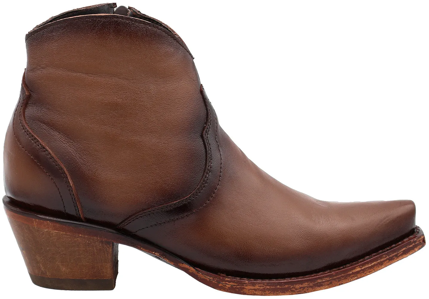 Silverton Patty All Leather Snip Toe Short Boots (Honey)