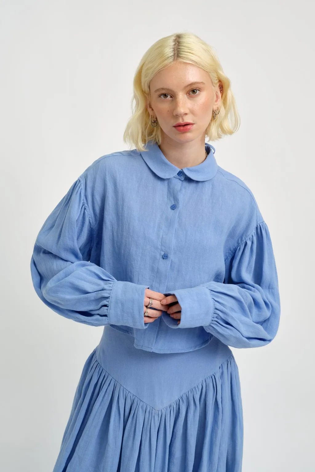 Tabitha Shirt Blue Linen