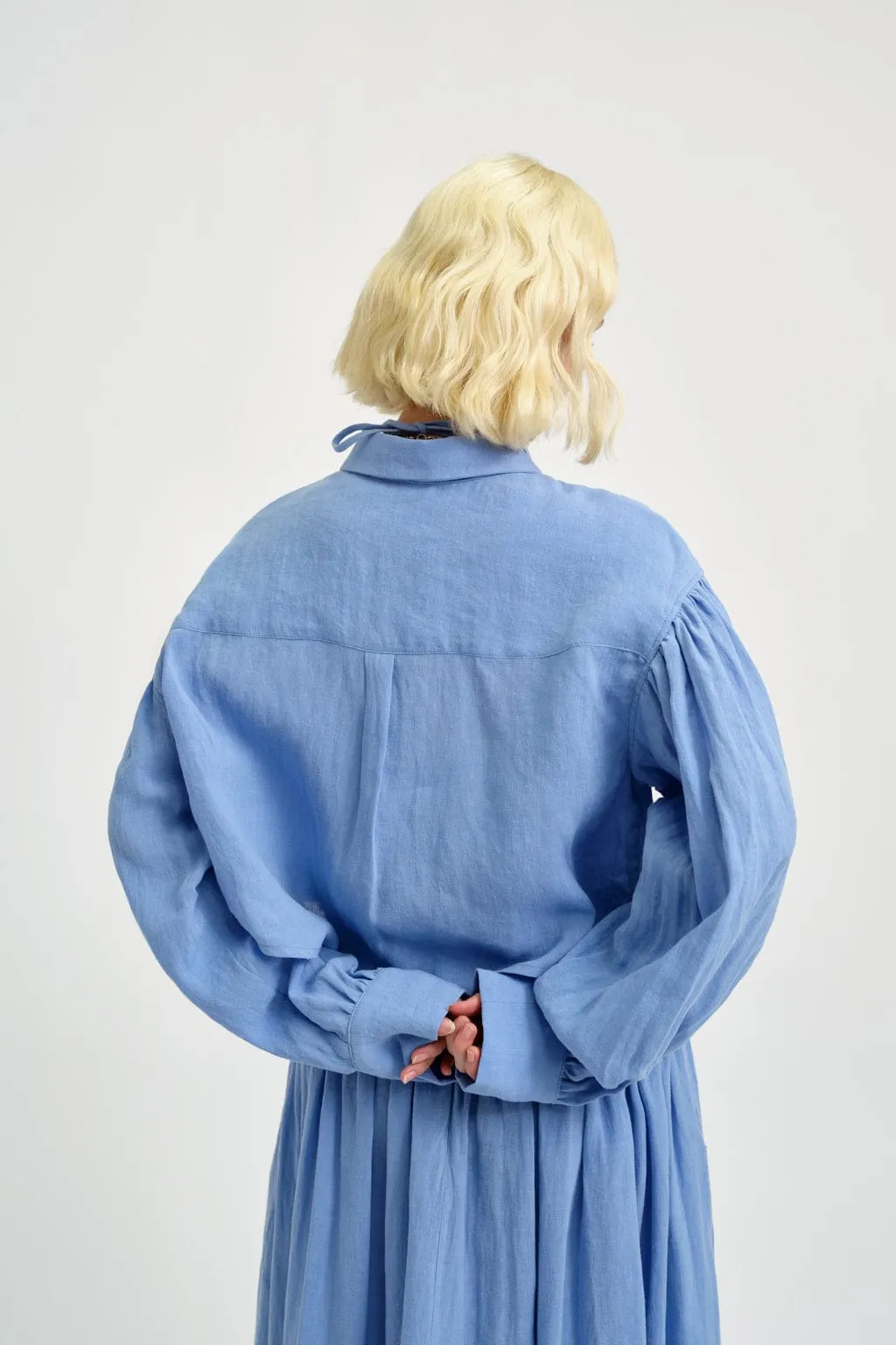 Tabitha Shirt Blue Linen