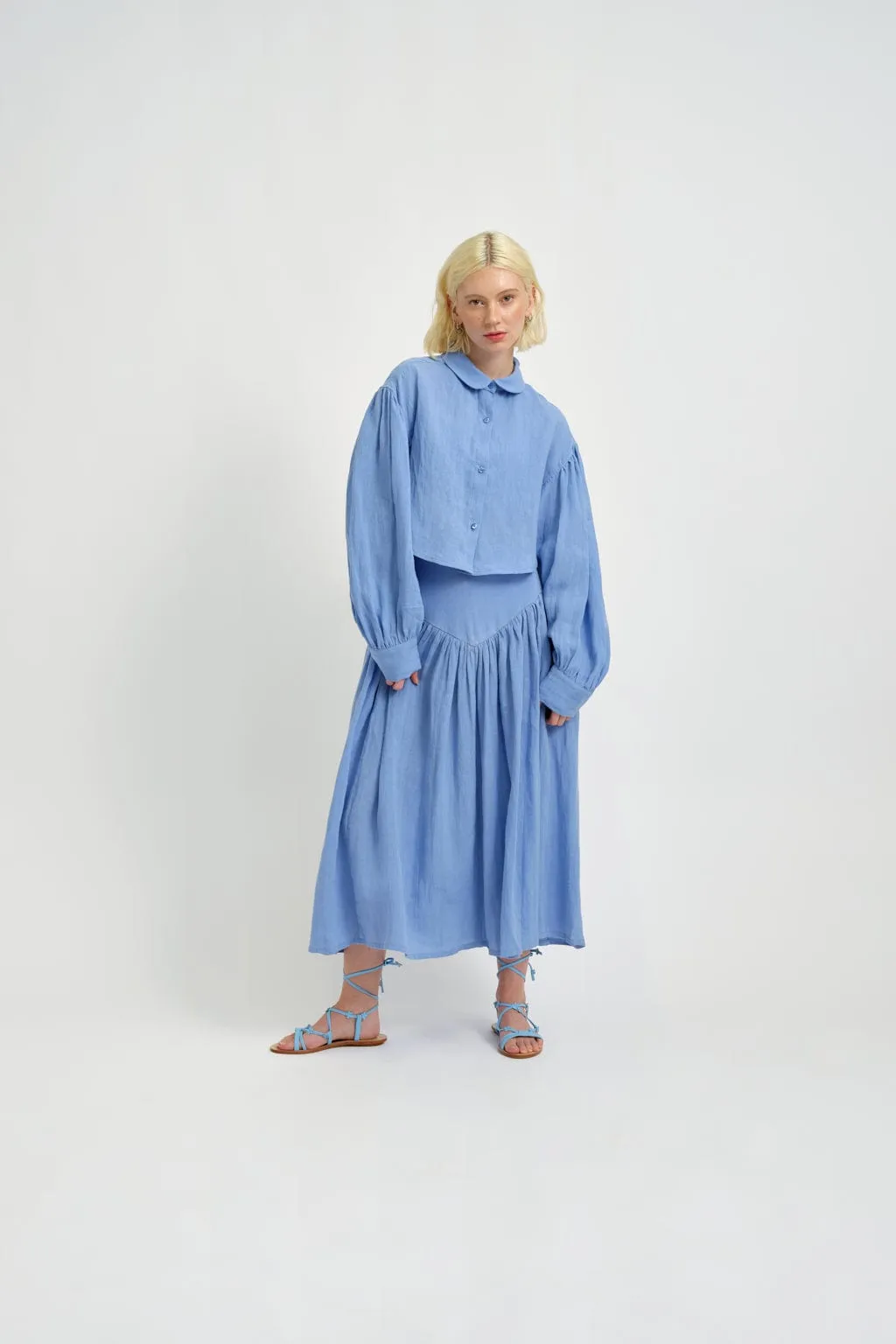 Tabitha Shirt Blue Linen