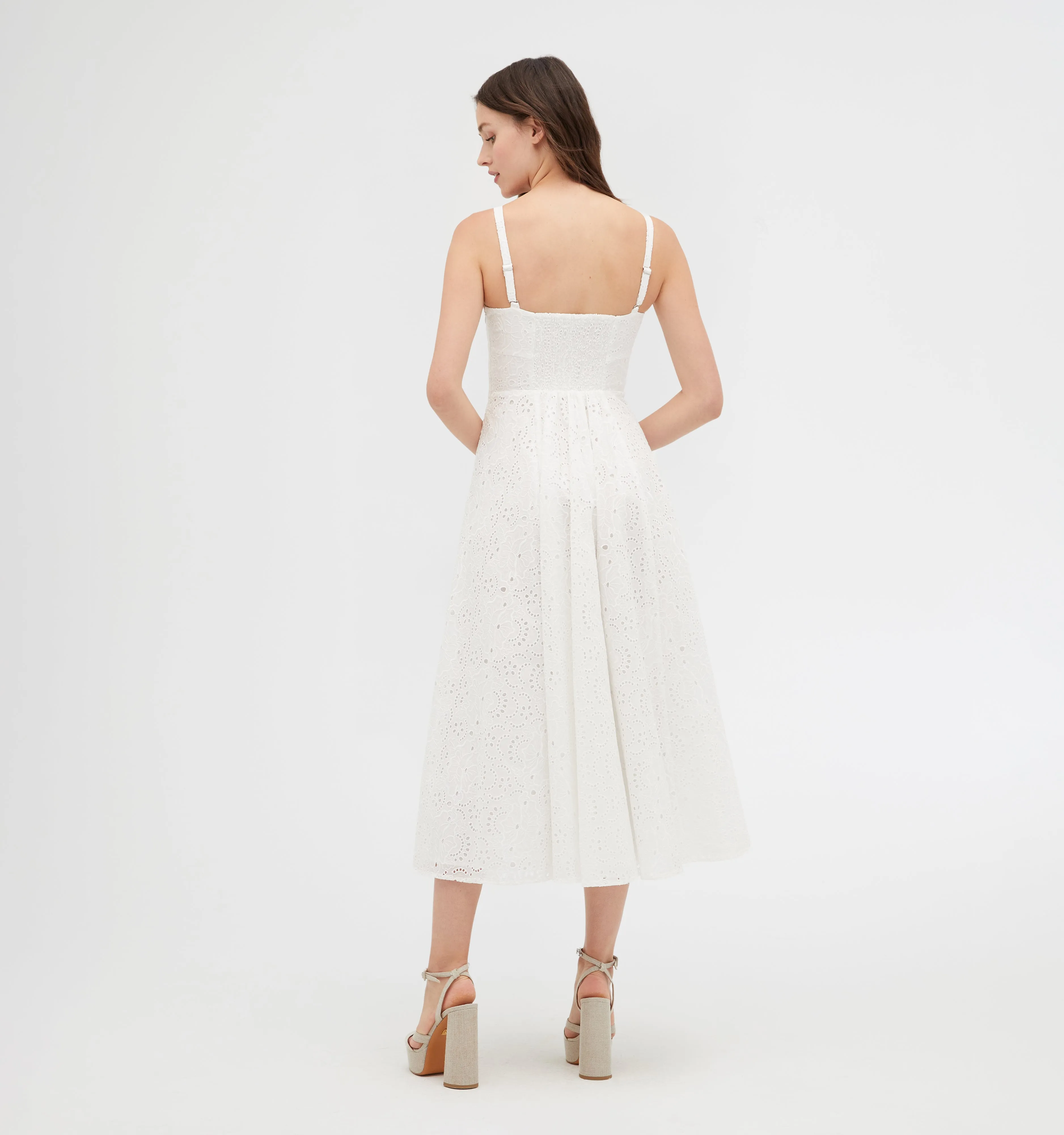 The Margot Dress - White Broderie Anglaise