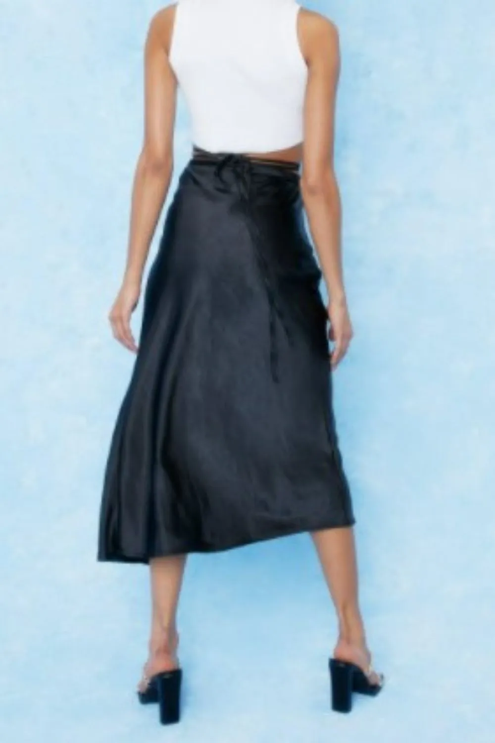 Tie-Up Wrap Around Skirt