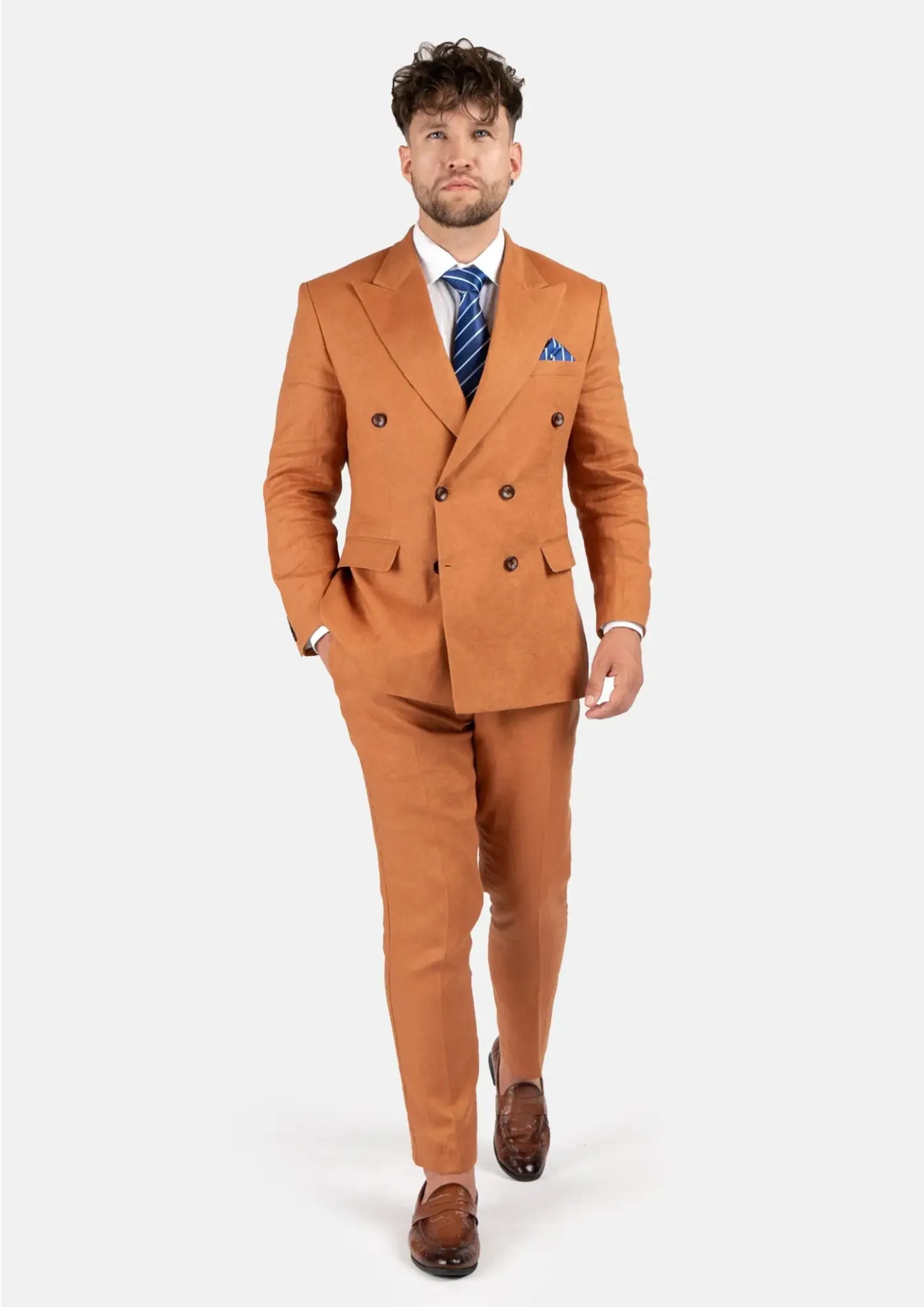 Waverly Burnt Orange Linen Suit