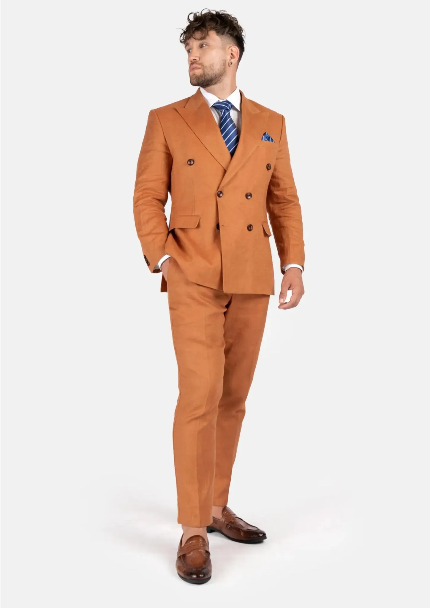 Waverly Burnt Orange Linen Suit